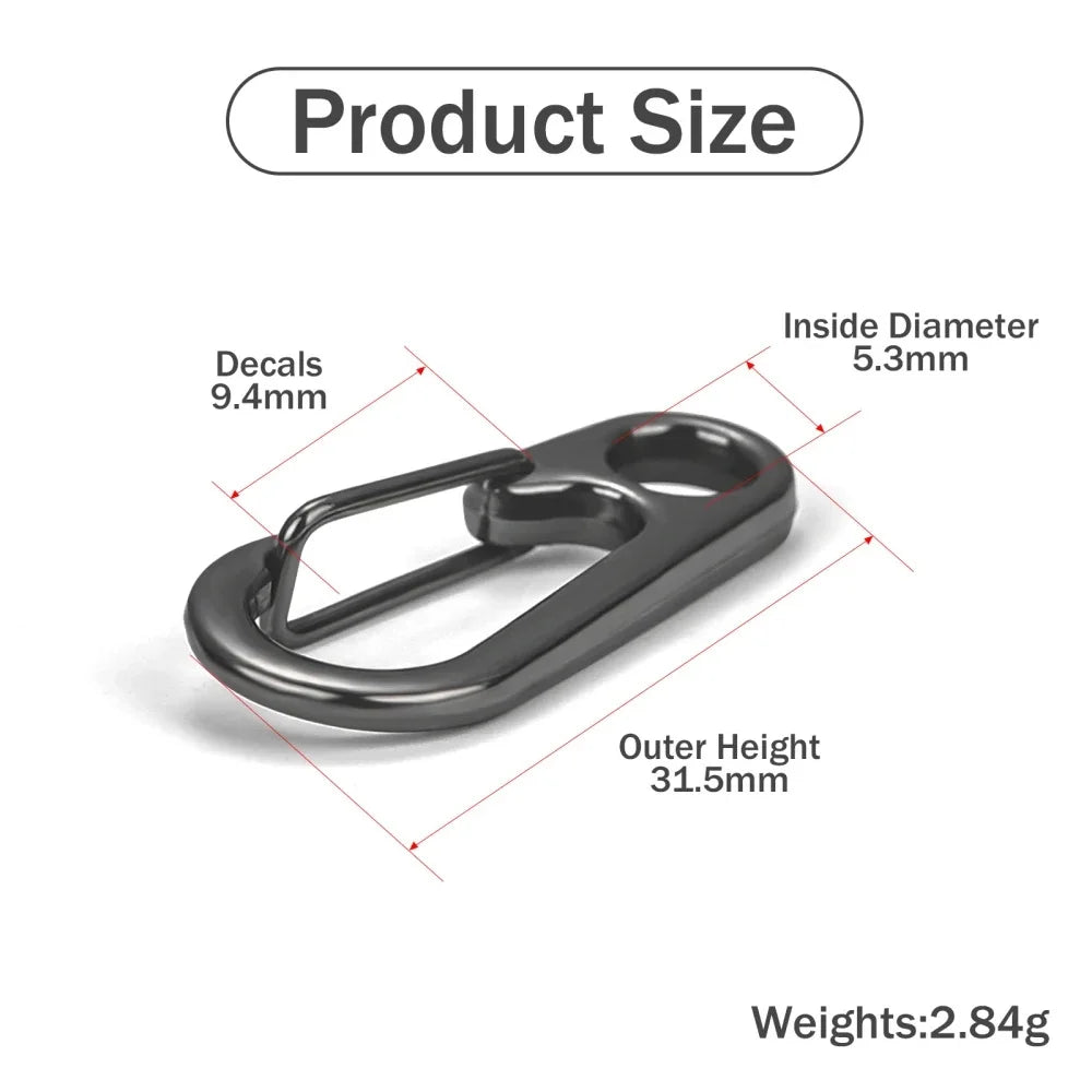 10pcs Mini Carabiner Set Outdoor Rope Clip Camping Paracord Accessories Knapsack Hanging Buckle  Daily DIY Keychain