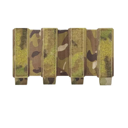 Tactical SMG 9MM Magazine Pouch Quadruple 4 Partition Insert Mag Pouch for MP5 MP7 ARP9 Plate Carrier Bag Airsoft Vest Gear