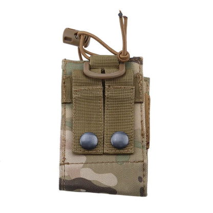 Nylon Talkie Case Adjustable Walkie Talkie Bag Molle Two Way Radio Holster Pouch Tactical Hunting Interphone Hanging Bag