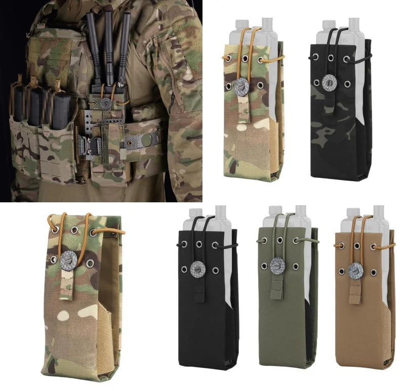 Multi Functional Molle Radio Walkie Talkie Pouch Waist Bag For MPU5 PRC163 152 148 Interphone Holster Outdoor Vest Accessories