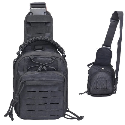 Outdoor Tactical Sling Sport Chest Bag Laser Punching Bag Shoulder Bag Hiking Camping Equipment Men Crossbody Bags