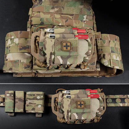 IFAK Tactical First Aid Kit MOLLE Rapid Deployment Outdoor Hunting Camping Survival Emergency Medical Pouch Combat Belts Gear