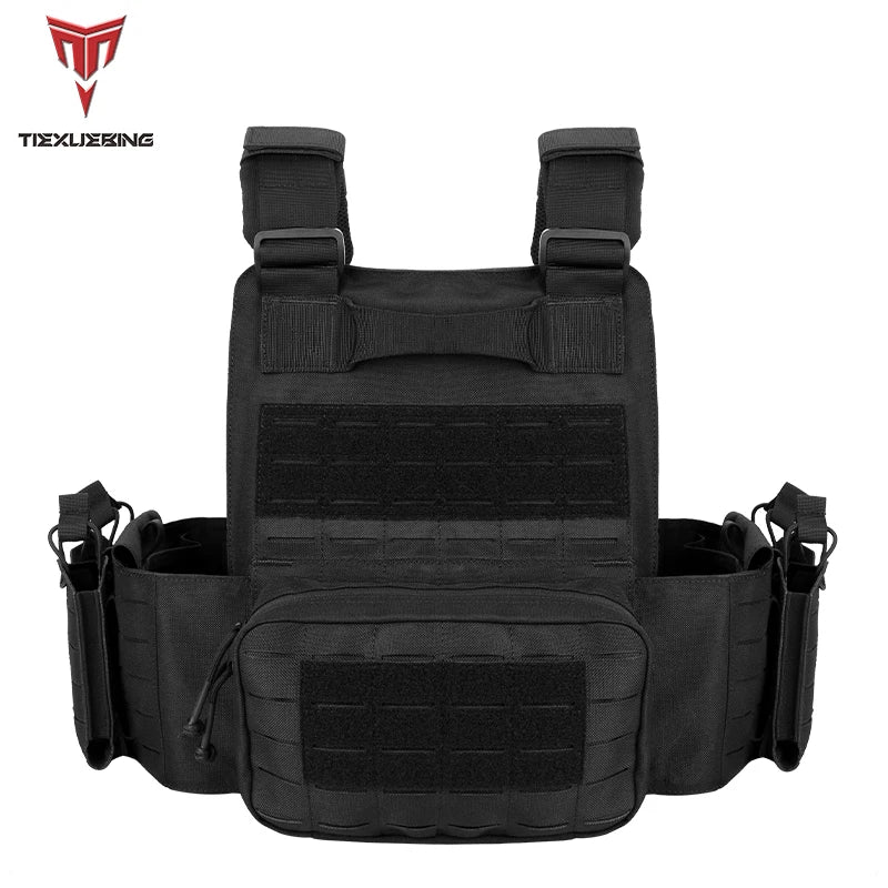 New Combat Vest 6094 Quick Detachable Light Laser Cut Tactical Vest Black Gear To Carry Airsoft Carrier Combat Equipment
