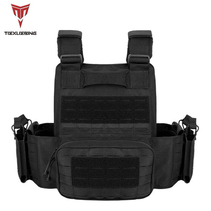 New Combat Vest 6094 Quick Detachable Light Laser Cut Tactical Vest Black Gear To Carry Airsoft Carrier Combat Equipment