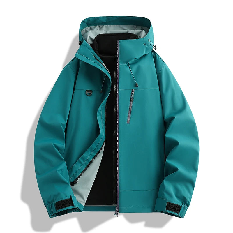 CHRLCK Men Women Hiking 3-in-1 Jackets Waterproof New Windproof Windbreaker Camping Climbing Trekking Outdoor Jacket Unisex