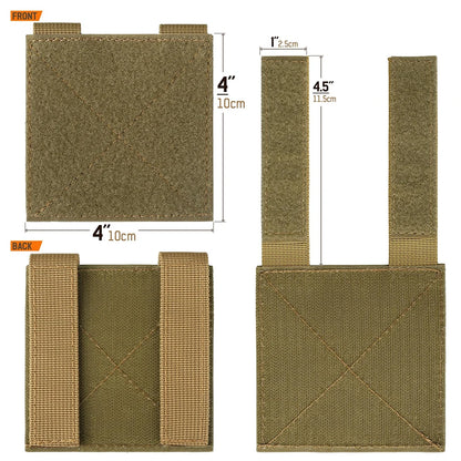 2Pcs Molle Patch Panel Tactical Hook & Loop Adapter Panel Morale Patch Board for Molle Accessories Plate Vest Carrier Backpack