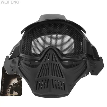 Tactical Masks Full Face Steel Mesh Eye Protection Mask for Halloween CS WarGames Hunting Military Airsoft Shooting Mask