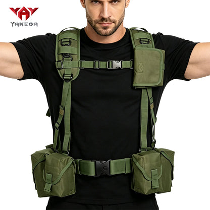 YAKEDA Multi functional Bellyband Hunting Tank Top with Multiple Ribbons and Snap Lock, Equipped with Multiple Storage Bags