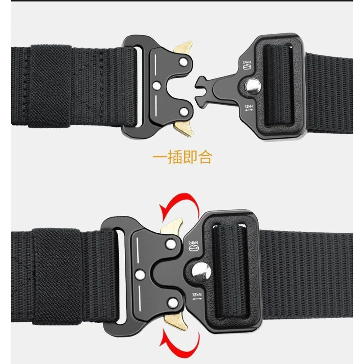 Quick Release Tactical Belt Outdoor Nylon Webbing Belt Men Military Waist Belt for Work Pants Training