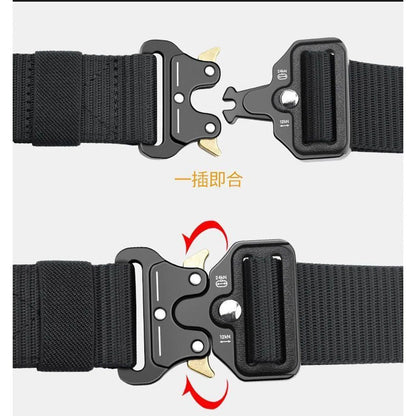 Quick Release Tactical Belt Outdoor Nylon Webbing Belt Men Military Waist Belt for Work Pants Training