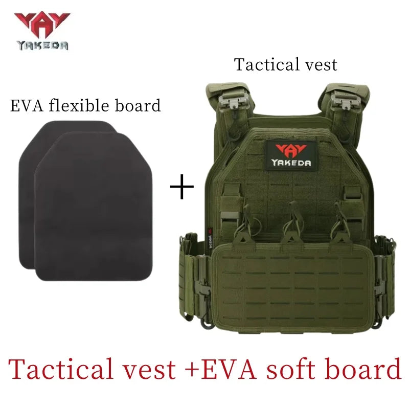 YAKEDA Tactical Vest 6094 Fast detachable light laser cut outdoor hunting black gear carry vest of high quality 1000D nylon