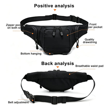 Tactical Fanny Pack Quick Release Gun Bag Concealed Carry Pistol Holster Bag Hidden Gun Pouch 9mm Handgun EDC Waist Pack