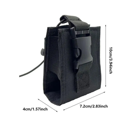 Nylon Talkie Case Adjustable Walkie Talkie Bag Molle Two Way Radio Holster Pouch Tactical Hunting Interphone Hanging Bag