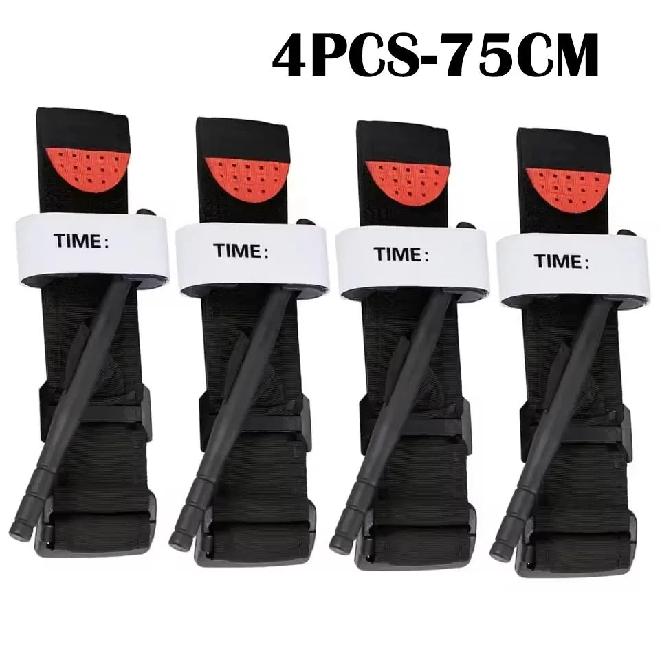 Tactical Survival Combat Tourniquet, 65/75/95cm Rotating Tourniquet, Medical Emergency Belt for Outdoor 2/4 pcs CAT