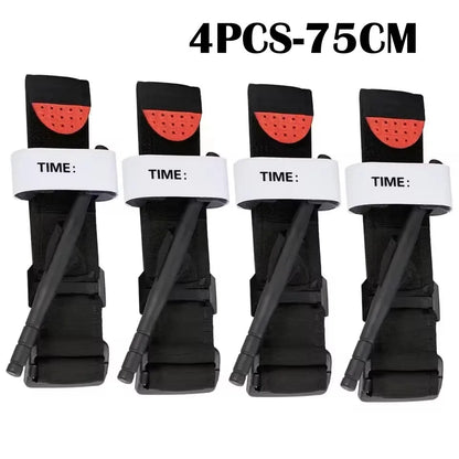 Tactical Survival Combat Tourniquet, 65/75/95cm Rotating Tourniquet, Medical Emergency Belt for Outdoor 2/4 pcs CAT