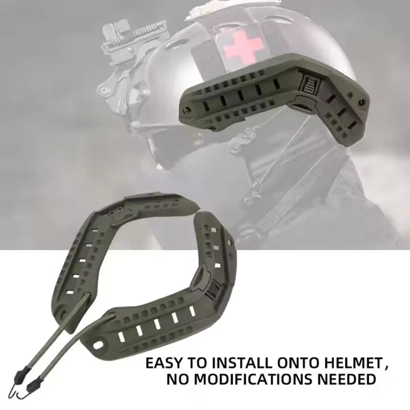 BOOIU Tactical FAST Helmet Side Guide Rail ARC Airsoft Helmet Mount Guide Rail Hunting Safety Helmet Accessories