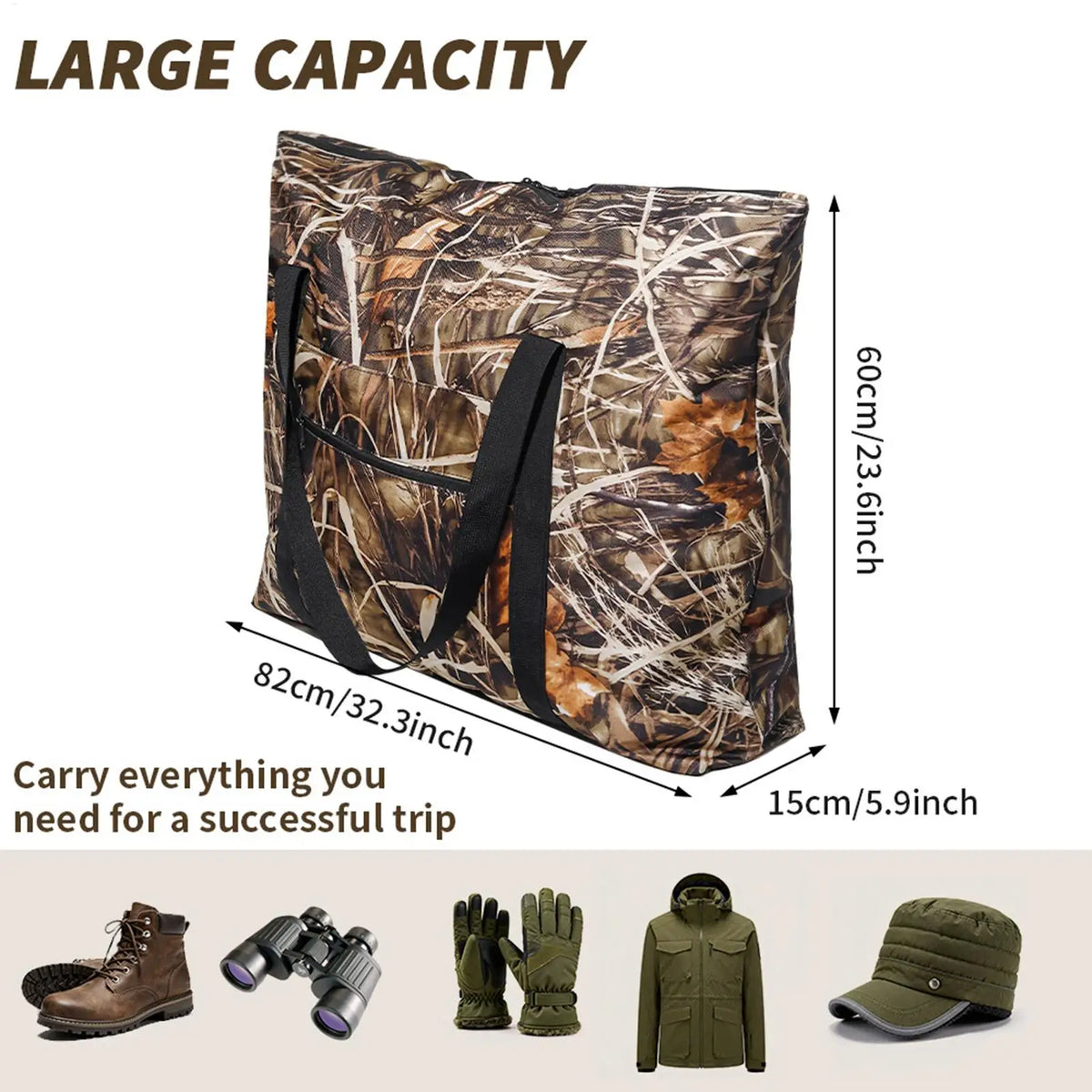 Hunting Bags For Men Waterproof Scent Control Meat Carry Tote 600D Oxford Cloth Hunting Gear Storage Bag With Handles For Men