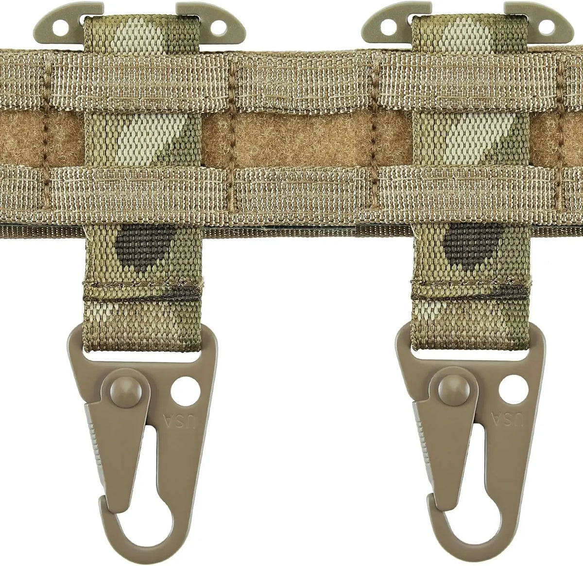 2PCS Sport Belt Clip T-Mount Molle Clip Hanging Carabiner Webbing Clip for Outdoor Backpack Vest Belt Hunting Accessories