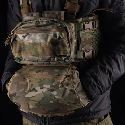 Tactical Multifunctional Hand Warm Drop Bag Muff Hand Warmer Pouch Stowable Fanny Pack for Winter Airsoft Hunting Camping