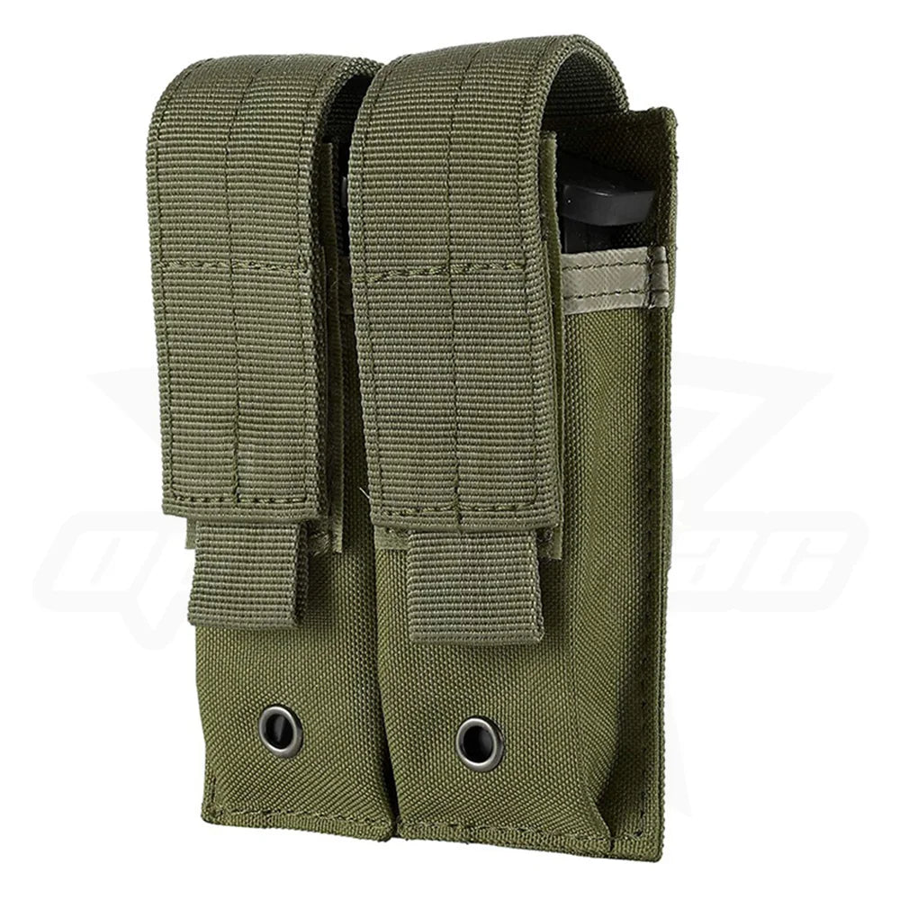OPHIDIAN 9mm Magazine Pouch Single Double Magazine Pouch Outdoor Molle Open Top Magazine Pouch for  M1911 92F Flashlight Ba