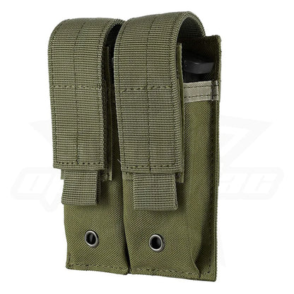OPHIDIAN 9mm Magazine Pouch Single Double Magazine Pouch Outdoor Molle Open Top Magazine Pouch for  M1911 92F Flashlight Ba