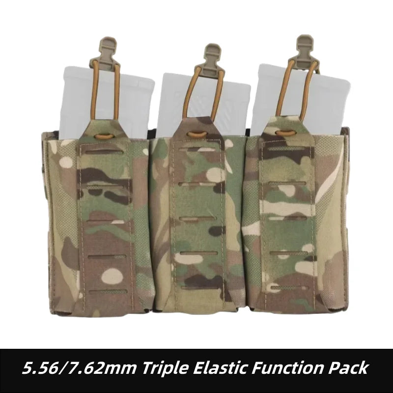 5.56/7.62mm Lightweight Triple Elastic Mag Pouch Molle Accessories Waist Bag Holster Hunting clothing accessories
