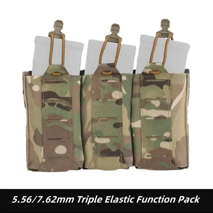 5.56/7.62mm Lightweight Triple Elastic Mag Pouch Molle Accessories Waist Bag Holster Hunting clothing accessories
