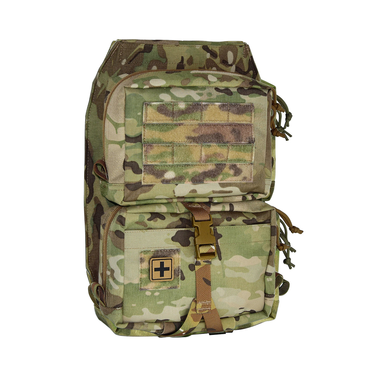 QX Tactical Vest Backboard Bag Detachable MOLLE Zip-On Panel Utility Pouch for Plate Carrier Airsoft