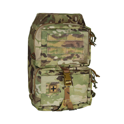 QX Tactical Vest Backboard Bag Detachable MOLLE Zip-On Panel Utility Pouch for Plate Carrier Airsoft