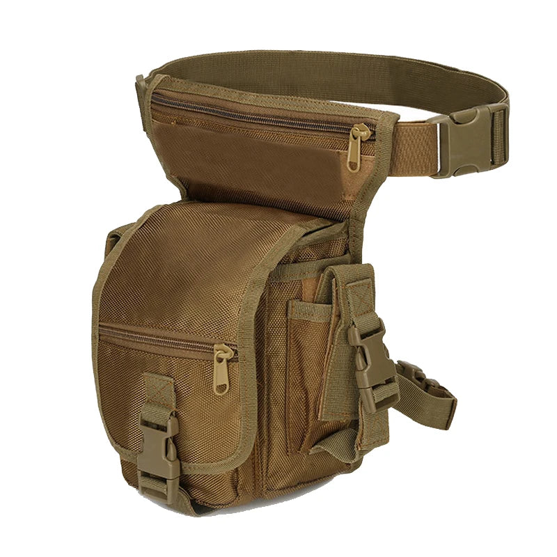 Tactical Drop Leg Bag Waist Belt Bag Drop Leg Pouch Nylon Molle Pack Men Climbing Hunting Camouflage Bag