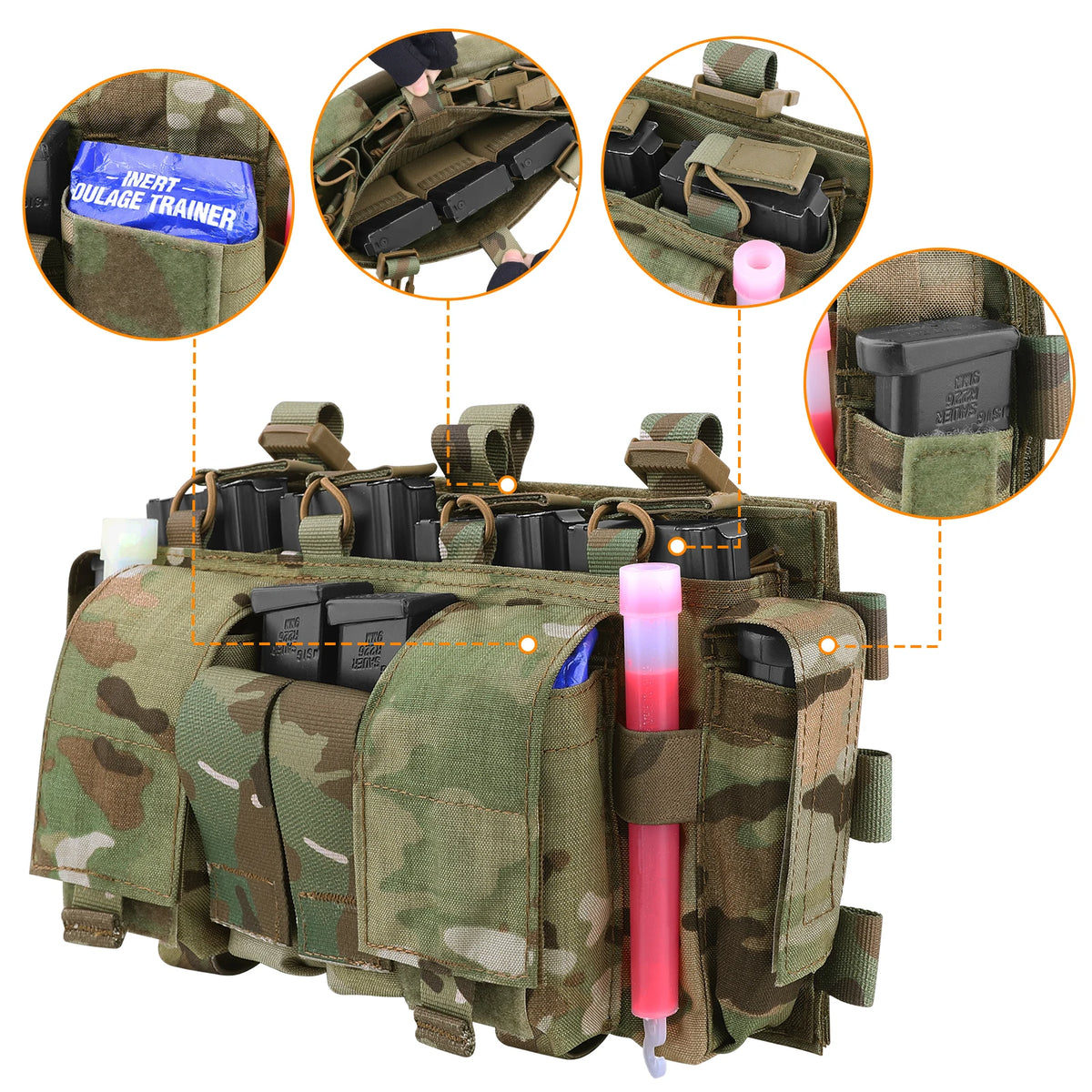 KRYDEX SCARAB Plate Carrier Tactical Heavy Duty Modular MOLLE Vest With 556 Magazine Pouch Placard For Outdoor Hunting