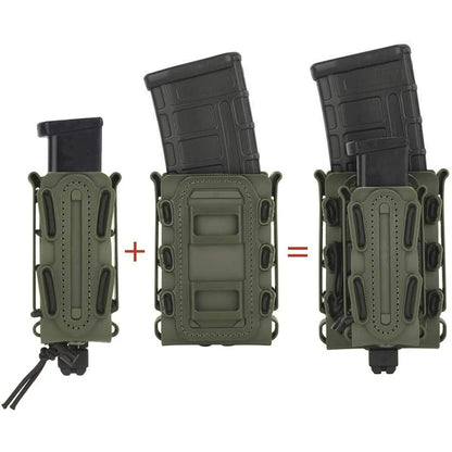 2PCS/Set Molle Magazine Pouch 5.56 7.62 9mm Mag Holster Rifle Pistol Magaizne Case Holder for AR15 M4 AK Glock 17 M9 Universal
