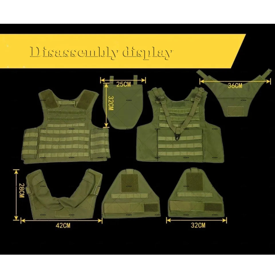 Full Protection Tactical Vest Insert Panel Detachable Accessory Pack Plate Carrier