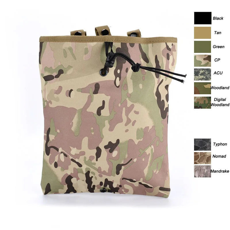Tactical MOLLE Dump Pouch Utility EDC Recovery Bag Magazine Pouch Recycling Storage Bag  Hunting Accessories