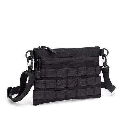 Tactical MOLLE Crossbody Bag 600D Nylon EDC Sling Shoulder Bag with Modular Webbing for Outdoor Hiking Daily Travel