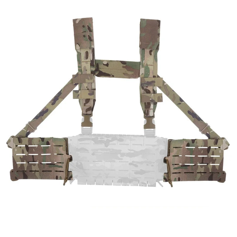 Tactical ARC Chest Rig Kit V3 Shoulder Strap 5.56 Triple Mag with Bilateral Quick Release Slide Molle Platforms Accessories