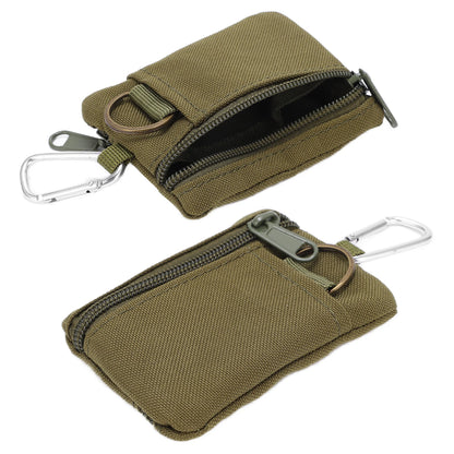 Outdoor EDC Molle Pouch Wallet Mini Portable Key Card Case EDC Pouch Bag Purse with Carabiner