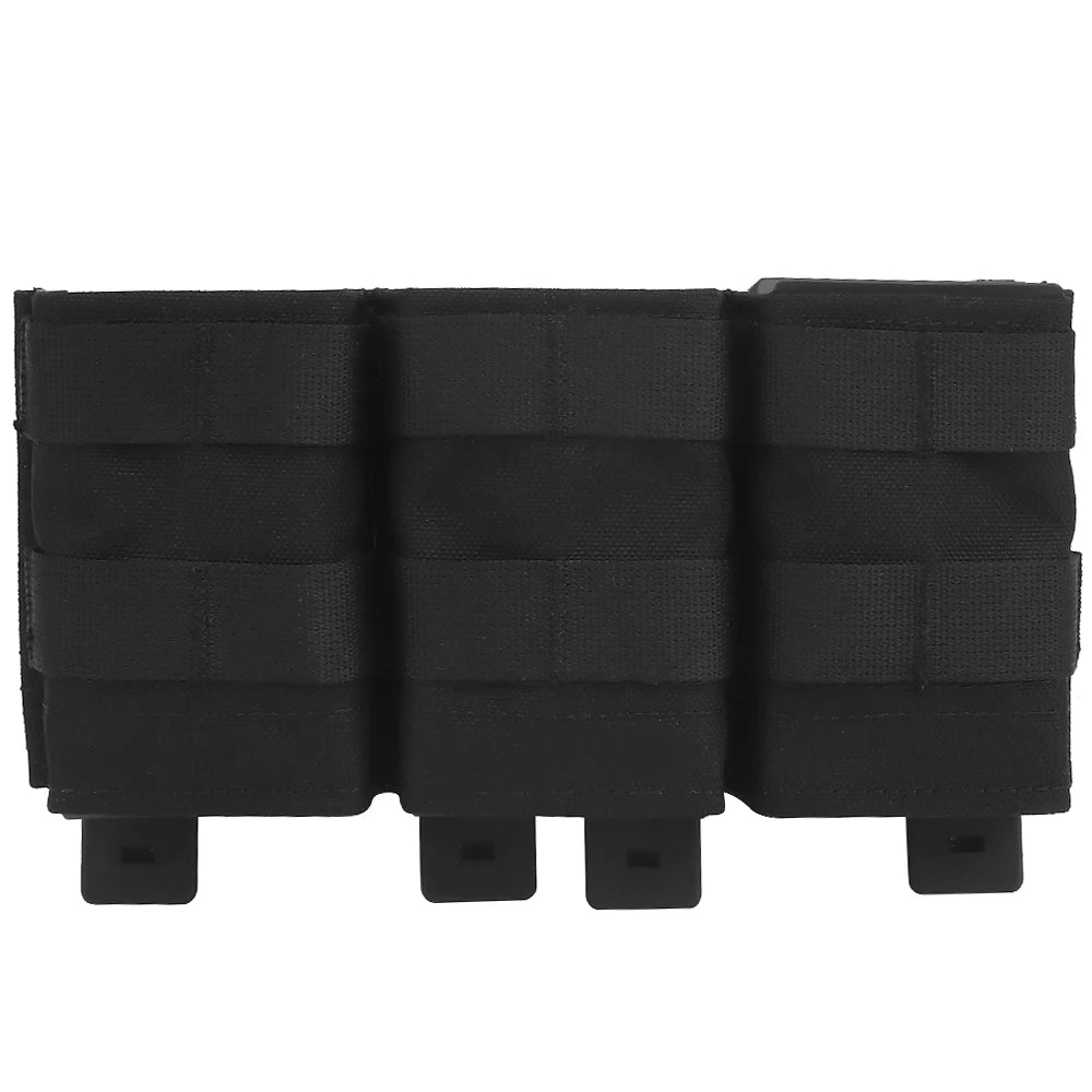 Tactical Medium FAST 5.56 Triple Mag Pouch Molle System with Kydex Clamps for Plate Carrier Airsoft M4 AR15 MAG Pouches