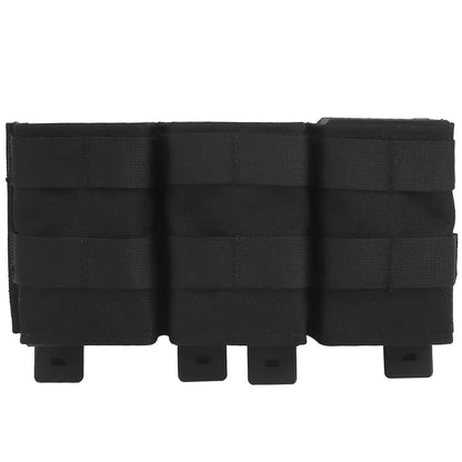 Tactical Medium FAST 5.56 Triple Mag Pouch Molle System with Kydex Clamps for Plate Carrier Airsoft M4 AR15 MAG Pouches