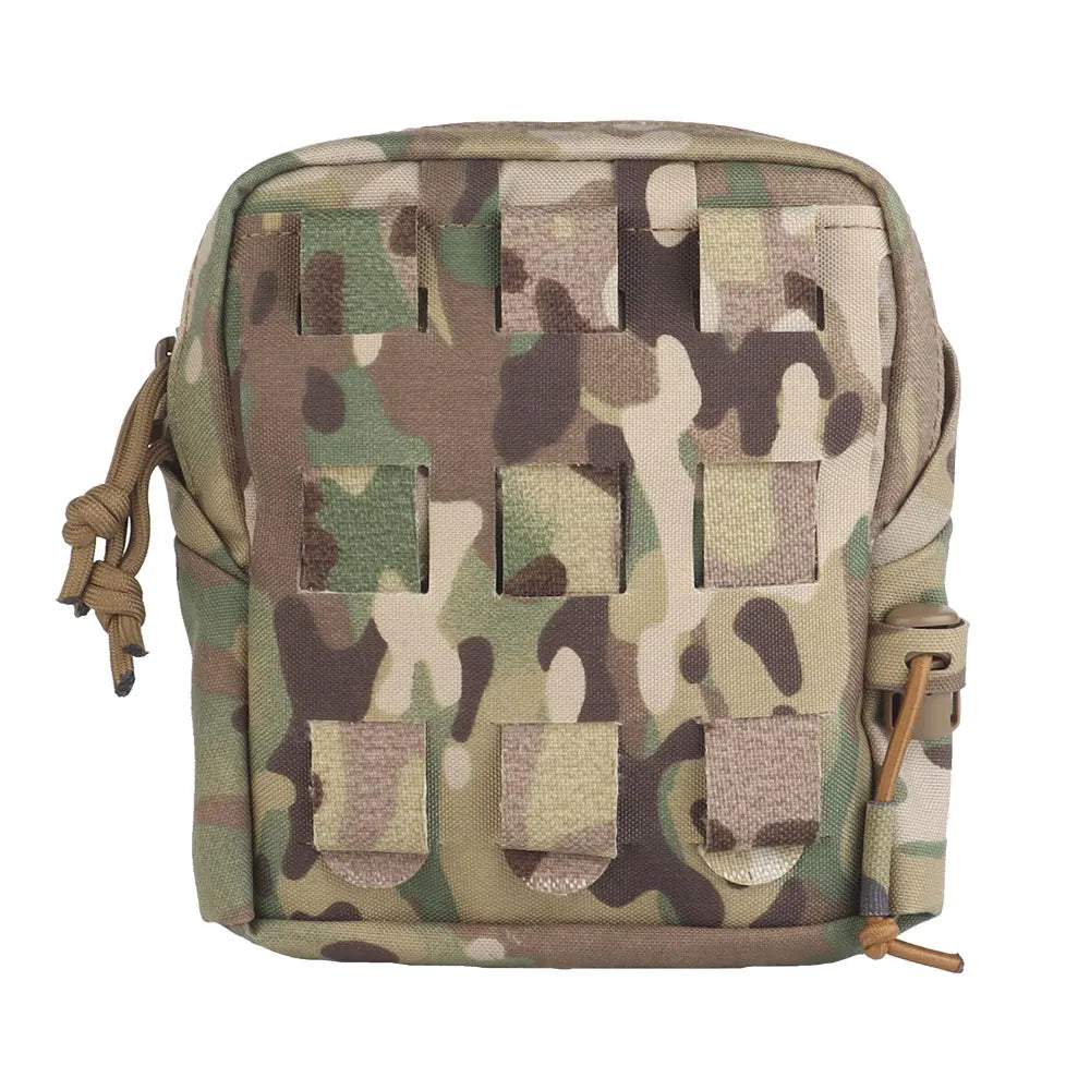 Tactical Gp Zipper Sundries Bag with Shrink Cord Waist Molle Belt Pouch NVG Accessory Multifunctional Universal Storage