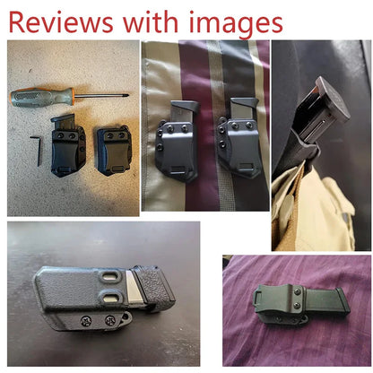 IWB OWB 9mm .40 universal Belt Clip Single Double Stack Magazine Pouch Holster Mag Carrier Holder for Pistol gun