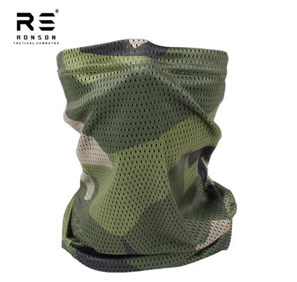Tactical Camouflage Lightweight Mesh Fabric Sunscreen Mask Scarf Outdoor Sports Breathable Riding Sun Protection Quick Dry