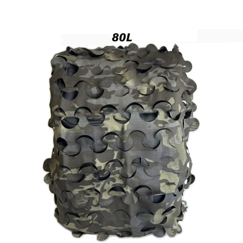 3D Camo Net Backpack Cover 60L 80L  Laser Cut Camouflage Hunting Backpack Cover Paintball Paratrooper Hunting Accessories