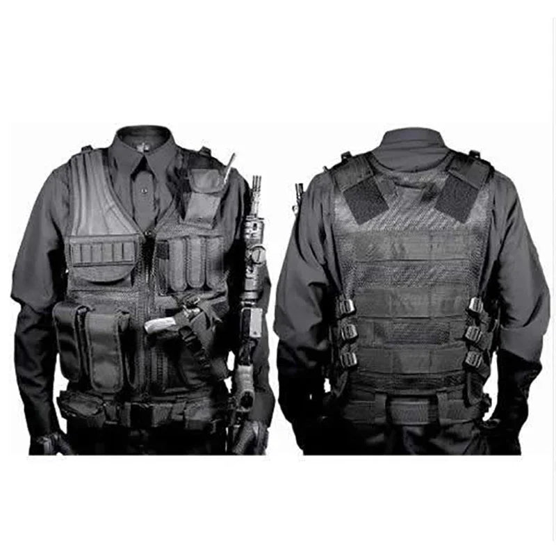 Molle Tactical Vest Combat Body Armor Vests Security Guard Hunting Army Outdoor CS War Game Airsoft Adjustable Training Jacket