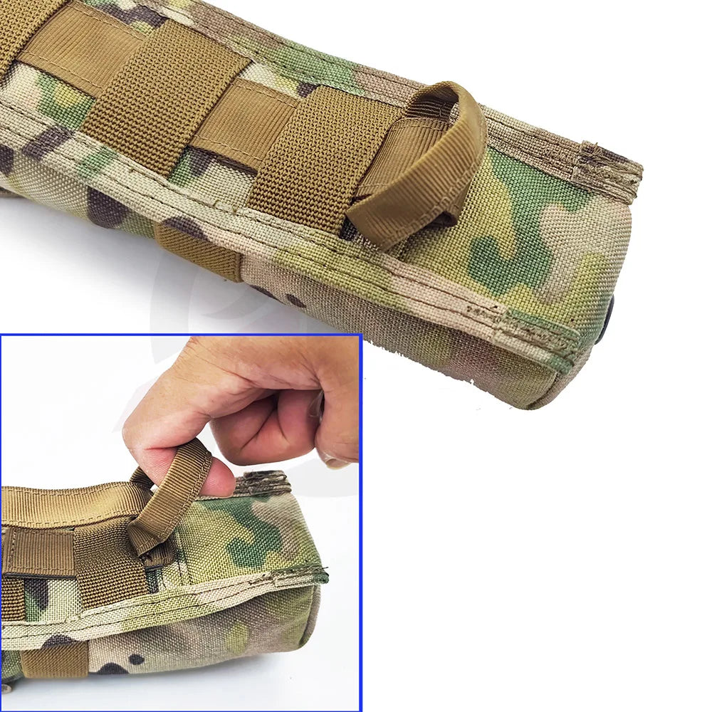 Tactical Single C4 Slap Charge Pouch, Long Strip Tool Storage Bag, MOLLE Multi-purpose Accessory Bag