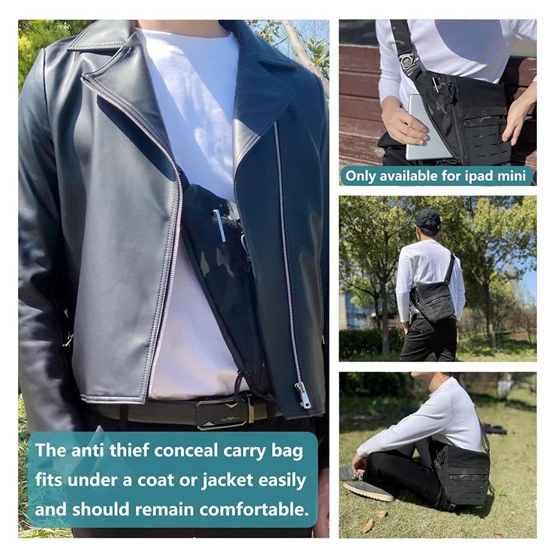 Anti-theft Bag Chest Bag Underarm Bag Men Hidden Agent Molle Combat Shoulder Bag Outdoor Travel Wallet Phone Key Anti Theft Bag