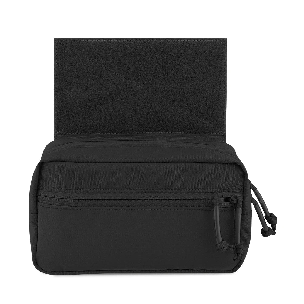 KRYDEX Tactical Drop Pouch Sub Abdominal Carry Kit Tool Bag Fanny Pack with Hook and Loop Panel for Vest Chest Rig
