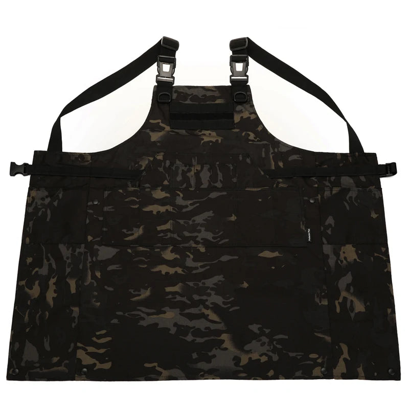 Tactical Vest Apron Combat Gear Multi-pocket Apron Unisex Sleeveless Technician Mechanic Camouflage Apron