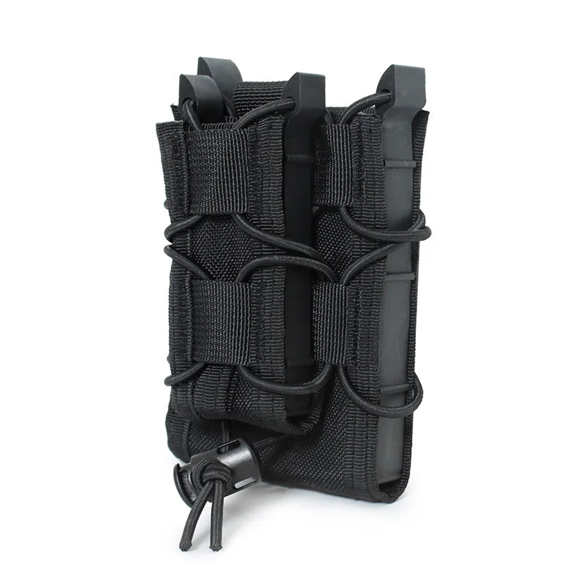 5.56 9mm Magazine Pouch  AK AR M4 AR15 Double Magazine Bag Rifle Pitol Molle Mag Holster Pouch for Hunting CS Paintball