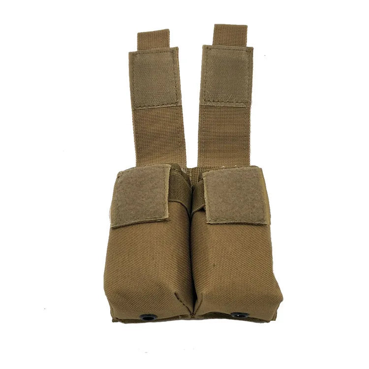 Molle 9mm Double Pistol Magazine Pouch Mag Holster Outdoor Hunting Accessories Flashlight Holder EDC Tool Waist Bag Vest Pouches